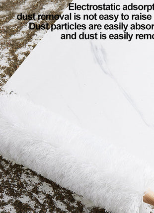 Microfiber Feather Duster  – Washable Bendable Dusting Wand with Bamboo Handle White
