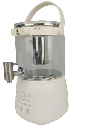 Electric Glass Tea Maker 3.5L with Stainless Steel Infuser and Digital Touch Panel