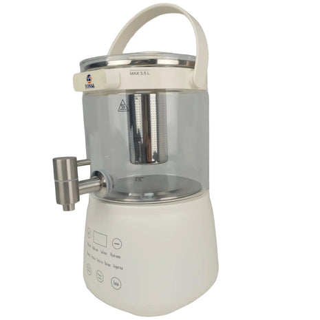 Electric Glass Tea Maker 3.5L with Stainless Steel Infuser and Digital Touch Panel