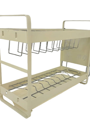 Dish Drying Rack 470 mm – Metal Frame with Utensil Holder and Removable Hook