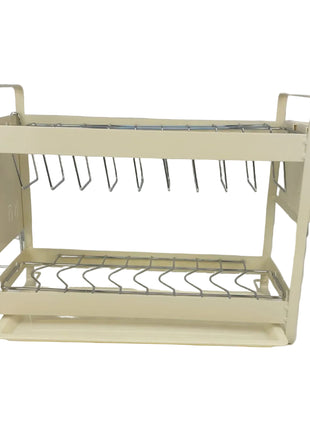 Dish Drying Rack 470 mm – Metal Frame with Utensil Holder and Removable Hook