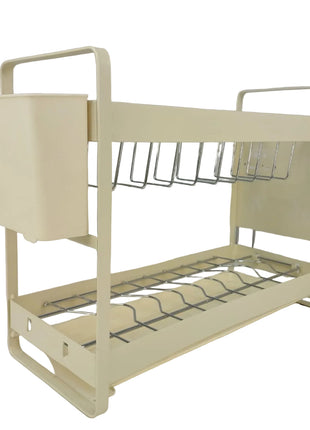 Dish Drying Rack 470 mm – Metal Frame with Utensil Holder and Removable Hook