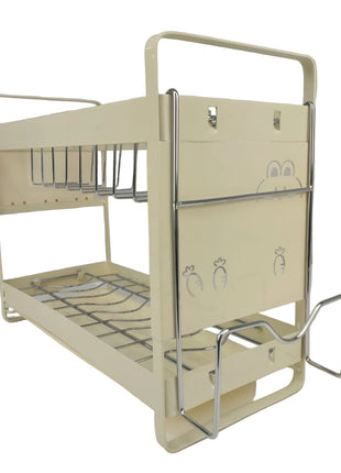 Dish Drying Rack 470 mm – Metal Frame with Utensil Holder and Removable Hook