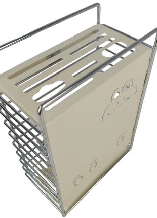 Utensil & Cutlery Organizer Rack 165x95x215mm – Chrome Metal Frame with Removable Drip Tray