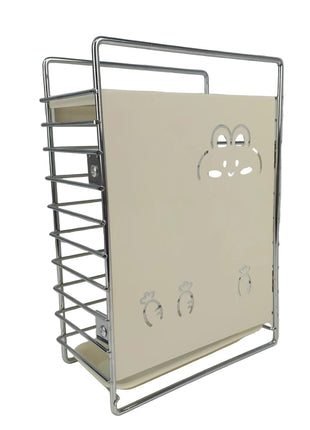 Utensil & Cutlery Organizer Rack 165x95x215mm – Chrome Metal Frame with Removable Drip Tray