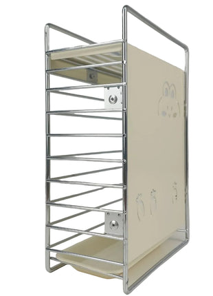 Utensil & Cutlery Organizer Rack 165x95x215mm – Chrome Metal Frame with Removable Drip Tray