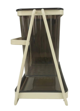 Utensil and Cutlery Holder Dual Compartment ABS with Drip Tray