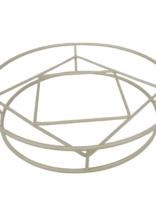 Round Metal Pot Stand 260 mm – Heat Resistant Matte Cream Trivet for Hot Cookware and Serving Dishes