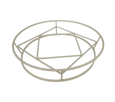 Round Metal Pot Stand 260 mm – Heat Resistant Matte Cream Trivet for Hot Cookware and Serving Dishes