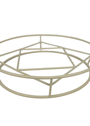 Round Metal Pot Stand 260 mm – Heat Resistant Matte Cream Trivet for Hot Cookware and Serving Dishes
