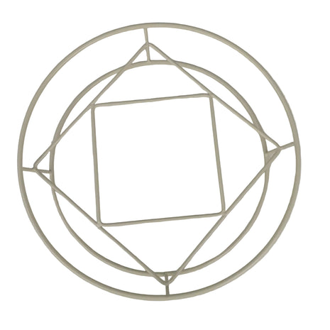 Round Metal Pot Stand 260 mm – Heat Resistant Matte Cream Trivet for Hot Cookware and Serving Dishes