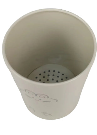 Utensil Holder Cup 150 mm Height – Coated Metal Kitchen Organizer with Bunny Design