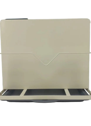 Dish Drying Rack Medium – Steel Frame with Knife Slot, Lid Holder, Hooks, Drip Tray – Countertop Organizer