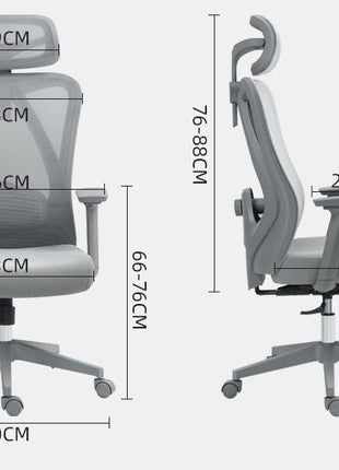 High‑Back Mesh Office Chair with Headrest – Adjustable 46‑56 cm Seat Height – Black or Grey