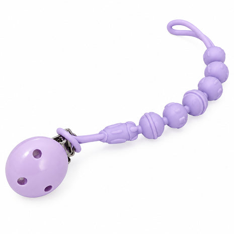 Silicone Pacifier Clip with Wooden Clip,Lightweight Baby Holder for Pacifiers & Teething Toys