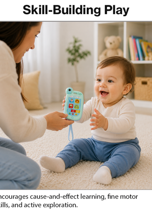 Baby Musical Toy Phone – Light-Up Educational Play Phone with Music, Animal Sounds & Numbers