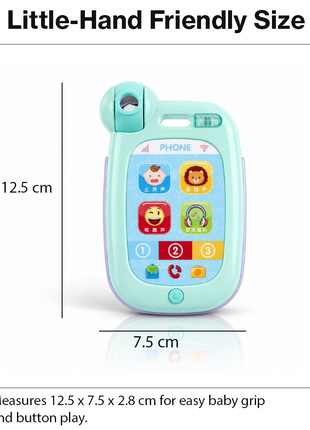 Baby Musical Toy Phone – Light-Up Educational Play Phone with Music, Animal Sounds & Numbers