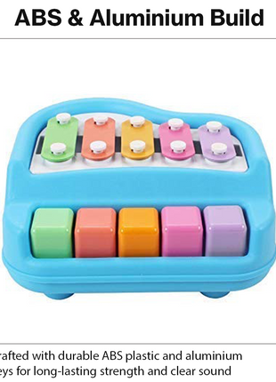 2‑in‑1 Piano Xylophone Toy for Kids – 8‑Tone Musical Instrument with Drum Sticks
