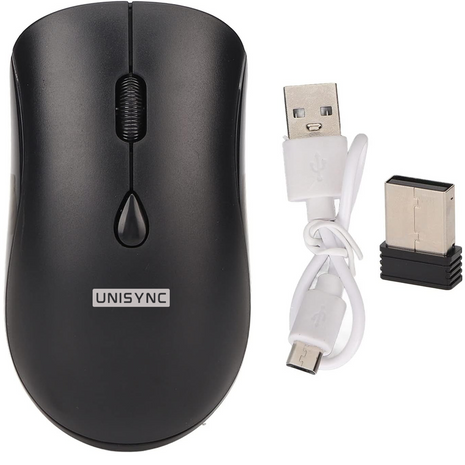 Wireless Mouse 2.4GHz Silent Click Ergonomic 500mAh Rechargeable – Adjustable DPI