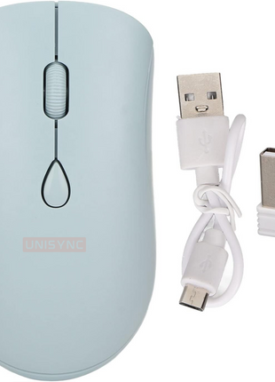 Wireless Mouse 2.4GHz Silent Click Ergonomic 500mAh Rechargeable – Adjustable DPI