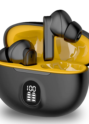 Norden TWS Wireless Earphones Bluetooth 5.3 with Charging Case, Type-C Fast Charging, Touch Control, Noise Reduction, Built-in Mic for Calls and Music - Compatible with iOS & Android-  Black
