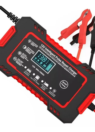 12V 6A Smart Pulse Battery Charger for 2Ah–100Ah Lead-Acid, AGM, Gel – Auto Repair, LCD Display