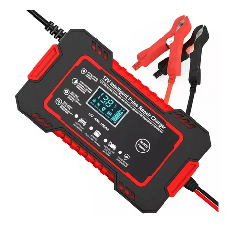 12V 6A Smart Pulse Battery Charger for 2Ah–100Ah Lead-Acid, AGM, Gel – Auto Repair, LCD Display