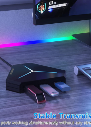 USB Hub 6-Port USB 3.0 + USB 2.0 Expander – Plug & Play – Compact Heat-Safe Design