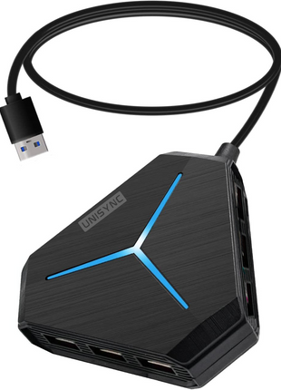 USB Hub 6-Port USB 3.0 + USB 2.0 Expander – Plug & Play – Compact Heat-Safe Design