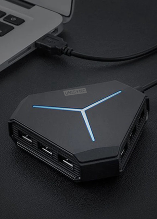 USB Hub 6-Port USB 3.0 + USB 2.0 Expander – Plug & Play – Compact Heat-Safe Design
