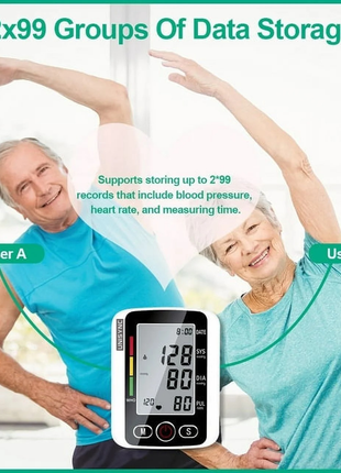 Upper Arm Blood Pressure Monitor 126×100×53mm – LCD Display – ±3mmHg Accuracy – Dual Power USB/AAA – Adult Use