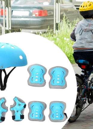 Kids Protective Gear Set with Helmet – 7-Piece Safety Kit with Knee, Elbow & Wrist Pads – Breathable Foam