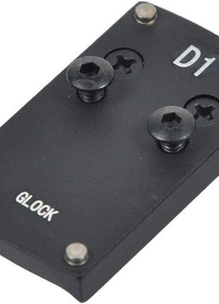 Optic Mount Plate for Glock 17–41 – Aluminum – Micro Red Dot Compatible – PlateD1 – Black