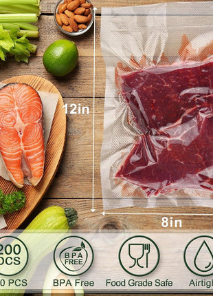 Vacuum Sealer Bags 35 x 24 cm, Pack of 50 BPA-Free Food Bags