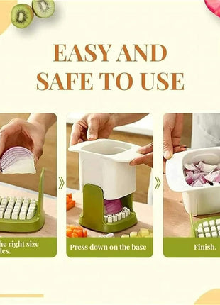 Manual Vegetable Chopper with Stainless Steel Blades and ABS Body