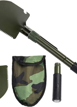 Mini Folding Shovel 420mm – Steel Head Multi-Tool with Pick & Camo Case