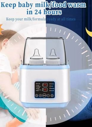 8-in-1 Milk Warmer & Steriliser – 4-Bottle Capacity – 170W – BPA-Free – Dual Voltage – Quiet