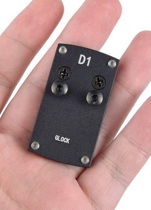 Optic Mount Plate for Glock 17–41 – Aluminum – Micro Red Dot Compatible – PlateD1 – Black