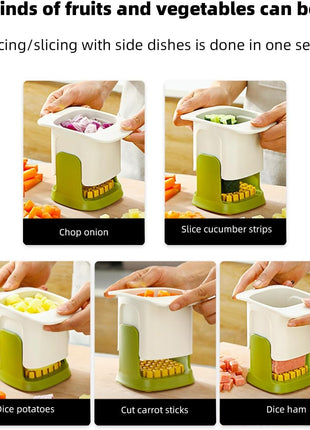Manual Vegetable Chopper with Stainless Steel Blades and ABS Body