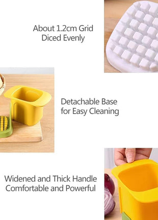 Manual Vegetable Chopper with Stainless Steel Blades and ABS Body