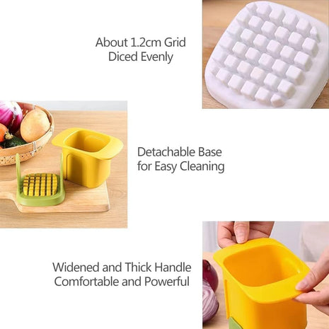 Manual Vegetable Chopper with Stainless Steel Blades and ABS Body