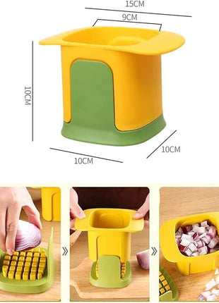 Manual Vegetable Chopper with Stainless Steel Blades and ABS Body