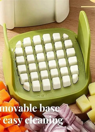 Manual Vegetable Chopper with Stainless Steel Blades and ABS Body