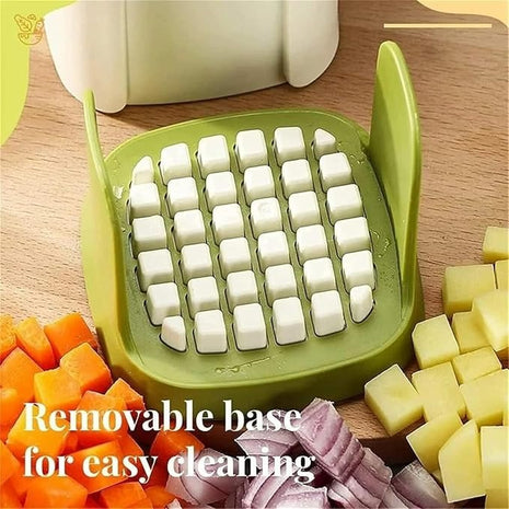 Manual Vegetable Chopper with Stainless Steel Blades and ABS Body