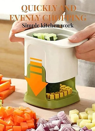 Manual Vegetable Chopper with Stainless Steel Blades and ABS Body