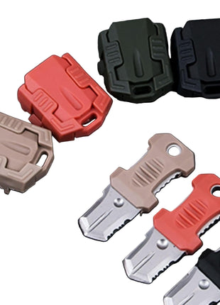 Mini EDC Blade Tool 6.2cm – Fixed Blade Outdoor Survival Utility – Molle Clip Compatible with Buckle Attachment