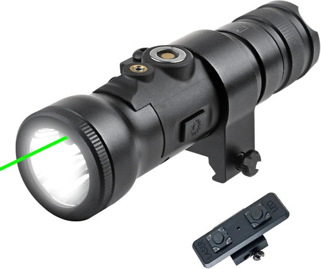 Tactical Flashlight Laser Sight Combo 800 Lumens – Rechargeable Li-ion – Magnetic USB – Green Beam – GL108