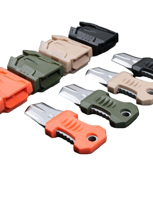 Mini EDC Blade Tool 6.2cm – Fixed Blade Outdoor Survival Utility – Molle Clip Compatible with Buckle Attachment