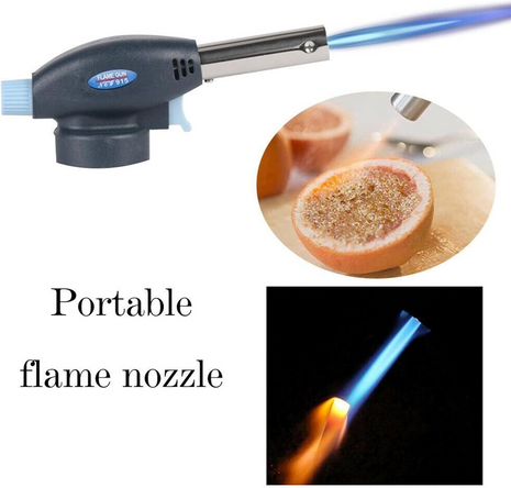 Blow Torch Head Adjustable Flame up to 1350°C Butane Attachment Blue