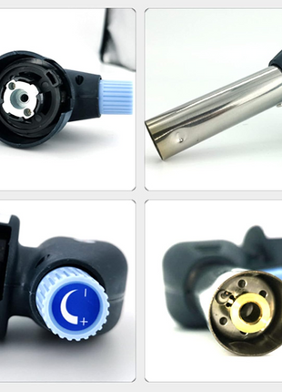 Blow Torch Head Adjustable Flame up to 1350°C Butane Attachment Blue